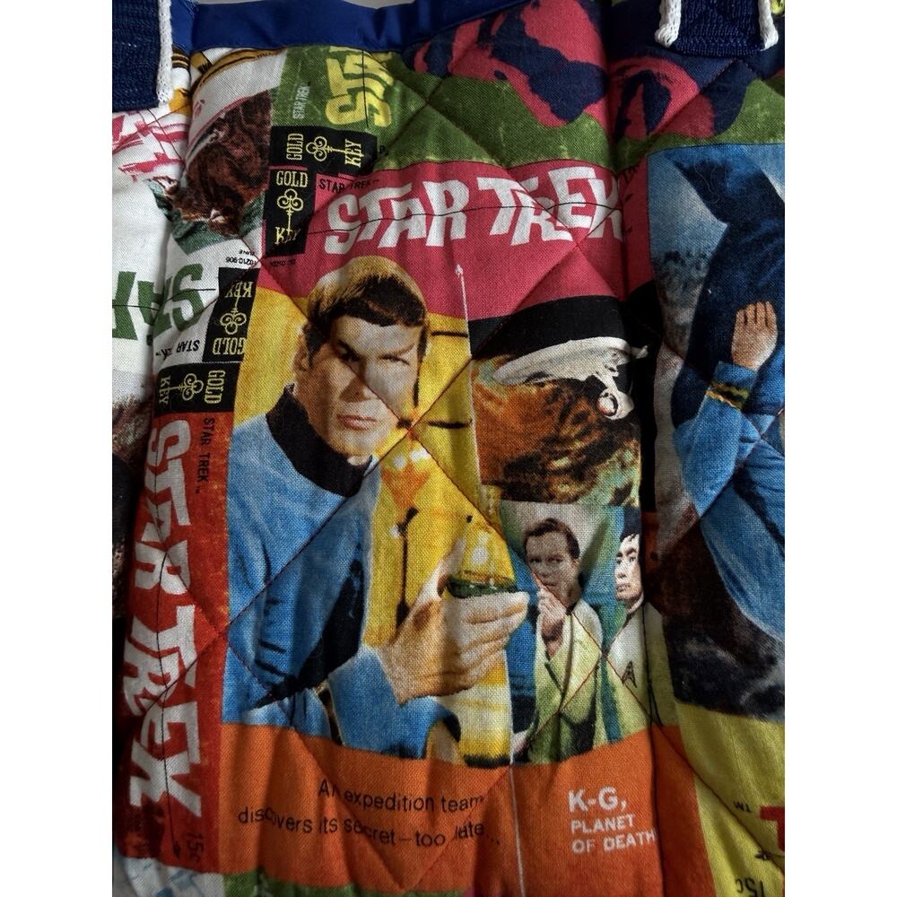 Star Wars quilted Tote Bag Yarn Carrier Jedi Spock 21x10” Handmade - Picture 5 of 5